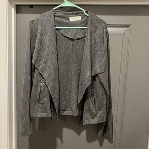 Faux Suede Jacket/ Blazer